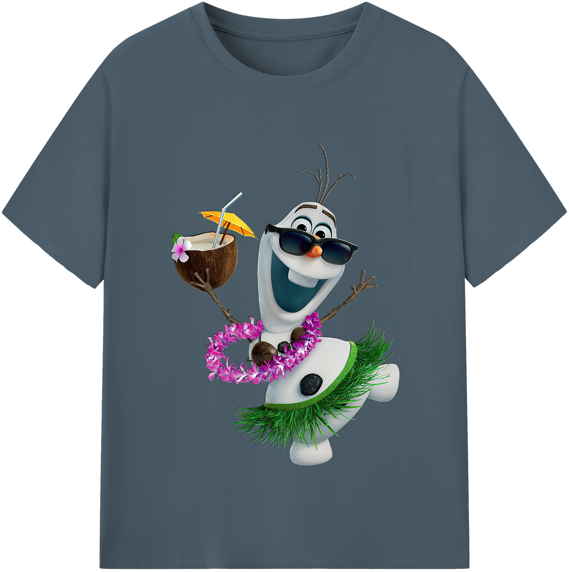 （画像用） アナと雪の女王 アンナ エルサ Frozen Anna Elsa 綿100％半袖Tシャツ（フロントプリント）